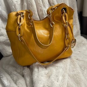 Michael Kors mustard yellow handbag